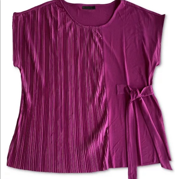 Alfani Pleated Side-Tie Top - Picture 1 of 10